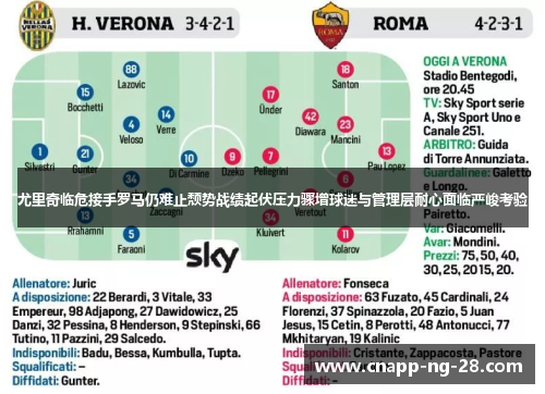 尤里奇临危接手罗马仍难止颓势战绩起伏压力骤增球迷与管理层耐心面临严峻考验